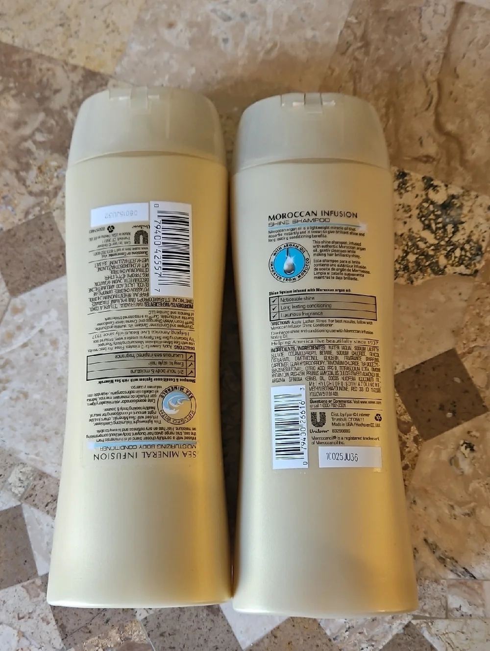 Suave Professionals Moroccan Sea Mineral Infusion Shine Shampoo Conditioner Lot